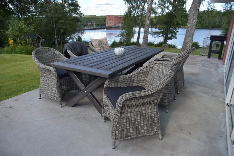 HAINS Fasta Matbord Utomhus 220 cm Shabby Chic - Utemöbler - Trädgårdsbord & Utebord - Matbord ute