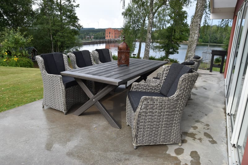 HAINS Fasta Matbord Utomhus 220 cm Shabby Chic - Utemöbler - Trädgårdsbord & Utebord - Matbord ute