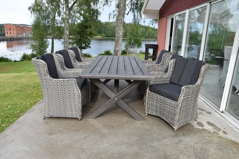 Hains Fasta Matbord Utomhus 220 cm - Shabby Chic - Utemöbler - Trädgårdsbord & Utebord - Matbord ute