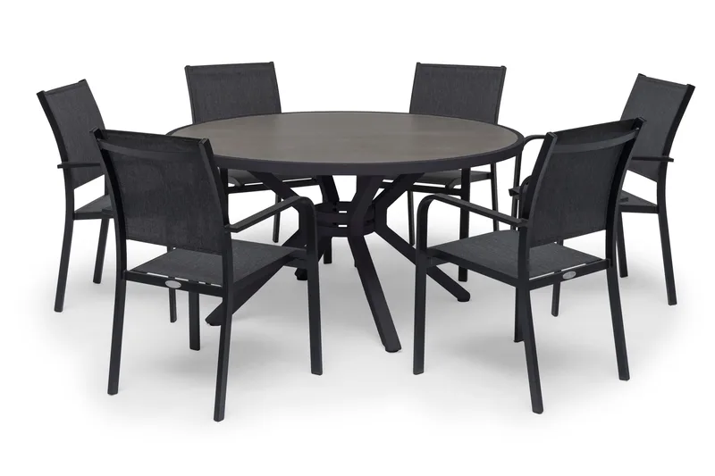 Hillerstorp Hånger Matbord Utomhus 140 cm Rund Svart - Hillerstorp - Utemöbler - Trädgårdsbord & Utebord - Matbord ute