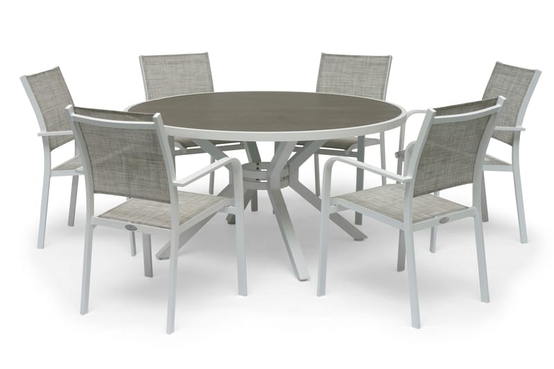 HILLERSTORP Hånger Matbord Utomhus 140 cm Rund Vit - Hillerstorp - Utemöbler - Trädgårdsbord & Utebord - Matbord ute