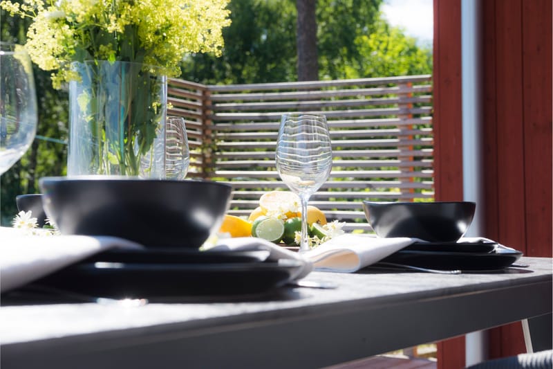 Hillerstorp Hunneslätt Utebord 90X150 Cm - Svart|Grå - Utemöbler - Trädgårdsbord & Utebord - Matbord ute