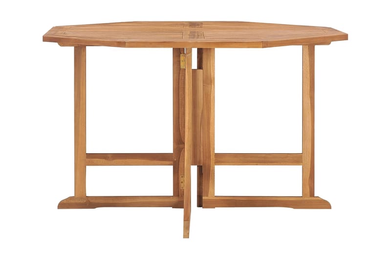 Hopfällbart matbord för trädgården 110x110x75 cm massiv teak - Brun - Matbord ute