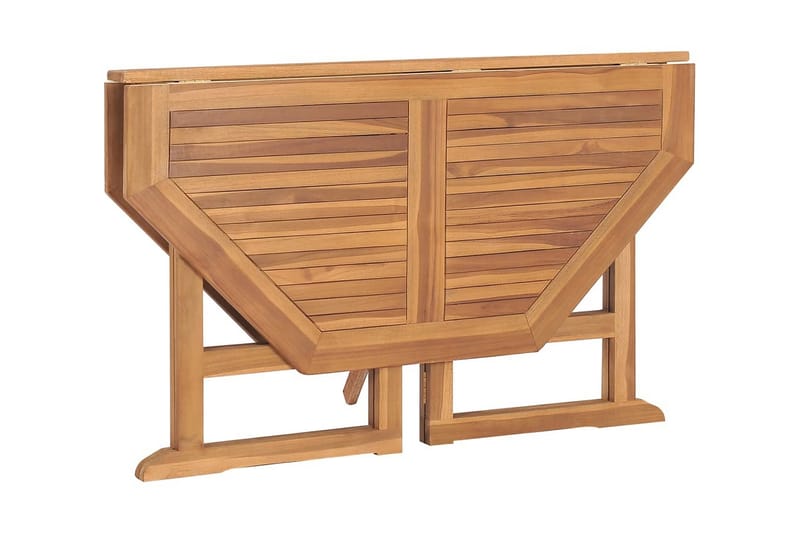 Hopfällbart Matbord Utomhus för trädgården 110x110x75 cm massiv teak - Brun - Utemöbler - Trädgårdsbord & Utebord - Matbord ute
