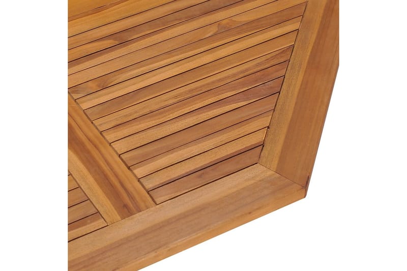 Hopfällbart Matbord Utomhus för trädgården 110x110x75 cm massiv teak - Brun - Utemöbler - Trädgårdsbord & Utebord - Matbord ute