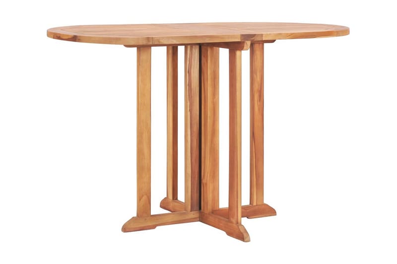 Hopfällbart Trädgårdsbord 120x70x75 cm massiv teak - Brun - Utemöbler - Trädgårdsbord & Utebord - Matbord ute