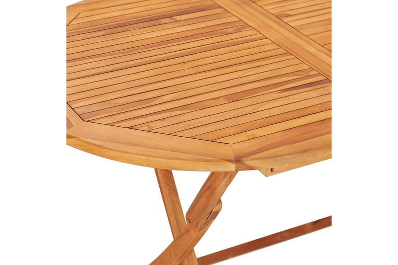 Hopfällbart Trädgårdsbord 160x80x75 cm massivt teakträ - Brun - Utemöbler - Trädgårdsbord & Utebord - Matbord ute