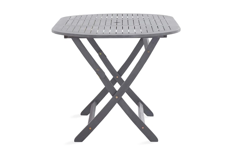 Hopfällbart Trädgårdsbord 160x85x75 cm massivt akaciaträ - Grå - Utemöbler - Trädgårdsbord & Utebord - Matbord ute