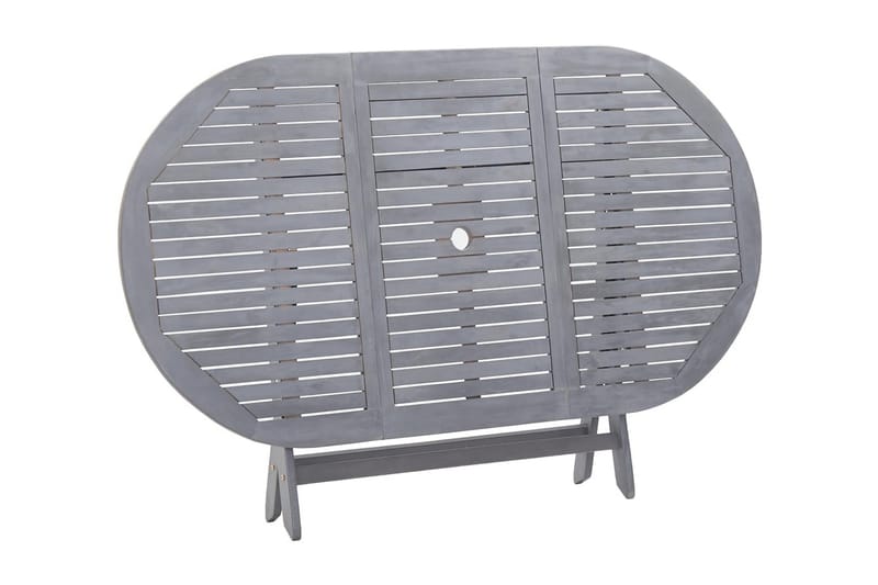 Hopfällbart Trädgårdsbord 160x85x75 cm massivt akaciaträ - Grå - Utemöbler - Trädgårdsbord & Utebord - Matbord ute