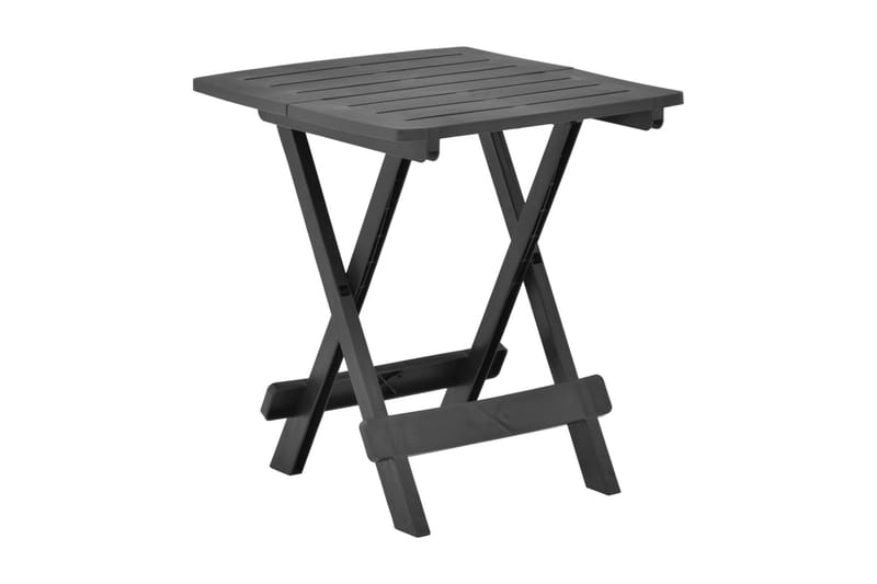 Hopfällbart Trädgårdsbord antracit 45x43x50 cm plast - Grå - Utemöbler - Trädgårdsbord & Utebord - Matbord ute