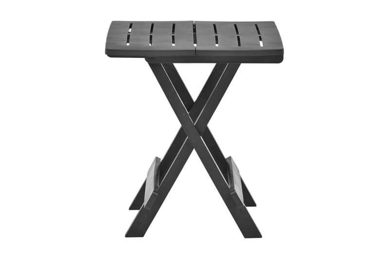 Hopfällbart Trädgårdsbord antracit 45x43x50 cm plast - Grå - Utemöbler - Trädgårdsbord & Utebord - Matbord ute