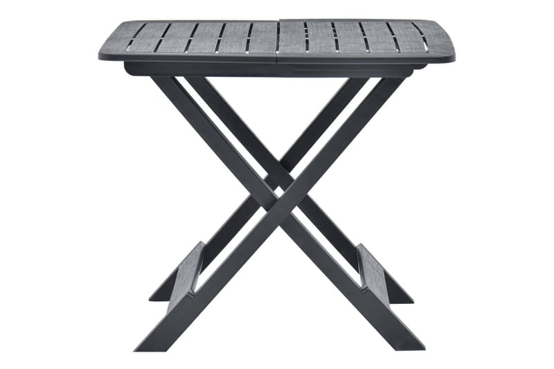 Hopfällbart Trädgårdsbord antracit 79x72x70 cm plast - Grå - Utemöbler - Trädgårdsbord & Utebord - Matbord ute