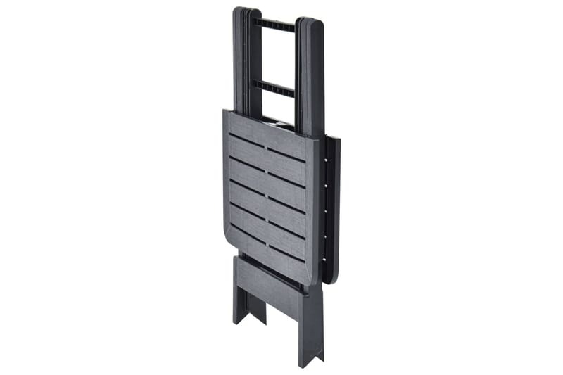 Hopfällbart Trädgårdsbord antracit 79x72x70 cm plast - Grå - Utemöbler - Trädgårdsbord & Utebord - Matbord ute