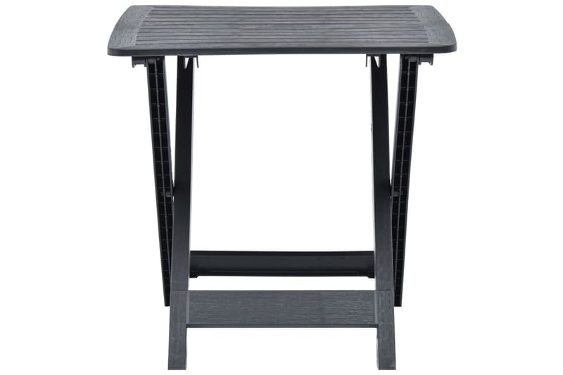 Hopfällbart Trädgårdsbord antracit 79x72x70 cm plast - Grå - Utemöbler - Trädgårdsbord & Utebord - Matbord ute
