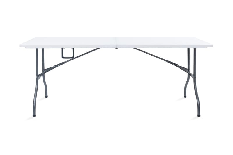 Hopfällbart Trädgårdsbord vit 180x72x72 cm HDPE - Vit - Utemöbler - Trädgårdsbord & Utebord - Matbord ute