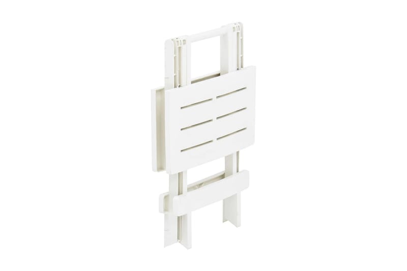 Hopfällbart Trädgårdsbord vit 45x43x50 cm plast - Vit - Utemöbler - Trädgårdsbord & Utebord - Matbord ute