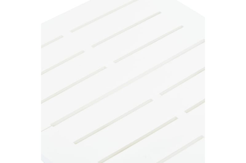 Hopfällbart Trädgårdsbord vit 45x43x50 cm plast - Vit - Utemöbler - Trädgårdsbord & Utebord - Matbord ute
