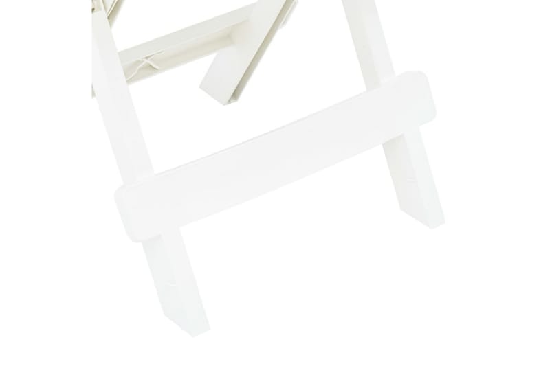 Hopfällbart trädgårdsbord vit 45x43x50 cm plast - Vit - Matbord ute