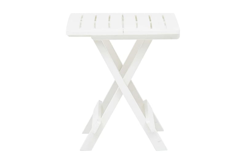 Hopfällbart Trädgårdsbord vit 45x43x50 cm plast - Vit - Utemöbler - Trädgårdsbord & Utebord - Matbord ute