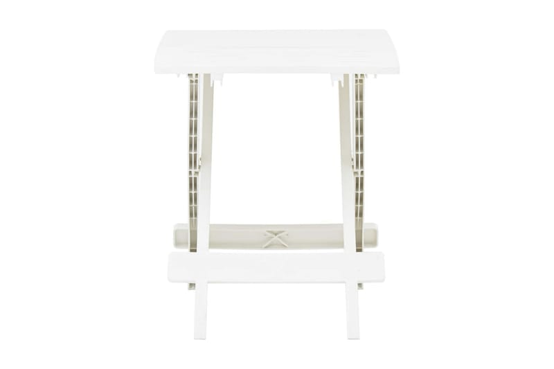Hopfällbart Trädgårdsbord vit 45x43x50 cm plast - Vit - Utemöbler - Trädgårdsbord & Utebord - Matbord ute