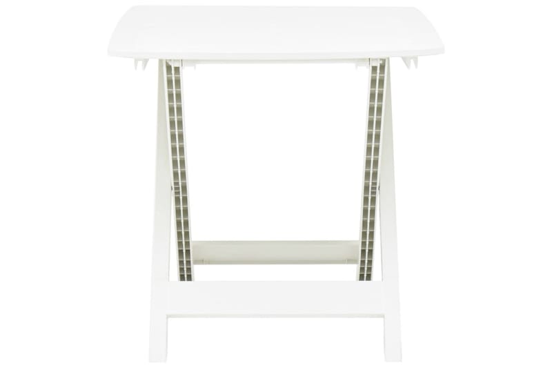 Hopfällbart Trädgårdsbord vit 79x72x70 cm plast - Vit - Utemöbler - Trädgårdsbord & Utebord - Matbord ute