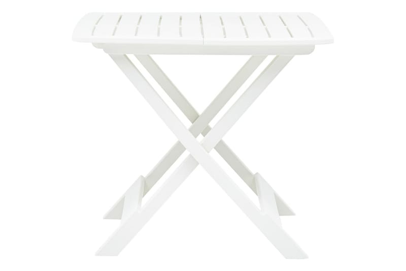 Hopfällbart Trädgårdsbord vit 79x72x70 cm plast - Vit - Utemöbler - Trädgårdsbord & Utebord - Matbord ute