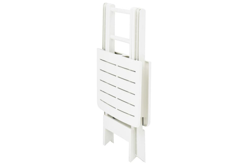 Hopfällbart Trädgårdsbord vit 79x72x70 cm plast - Vit - Utemöbler - Trädgårdsbord & Utebord - Matbord ute