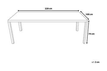 Italy Trädgårdsbord 220 cm - Vit - Utemöbler - Trädgårdsbord & Utebord - Matbord ute