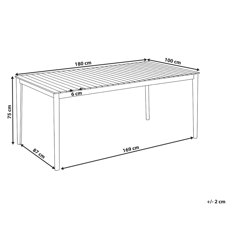 Matbord utomhus Jaco 100x180 cm Akaciaträ - Brun - Utemöbler - Trädgårdsbord & Utebord - Matbord ute