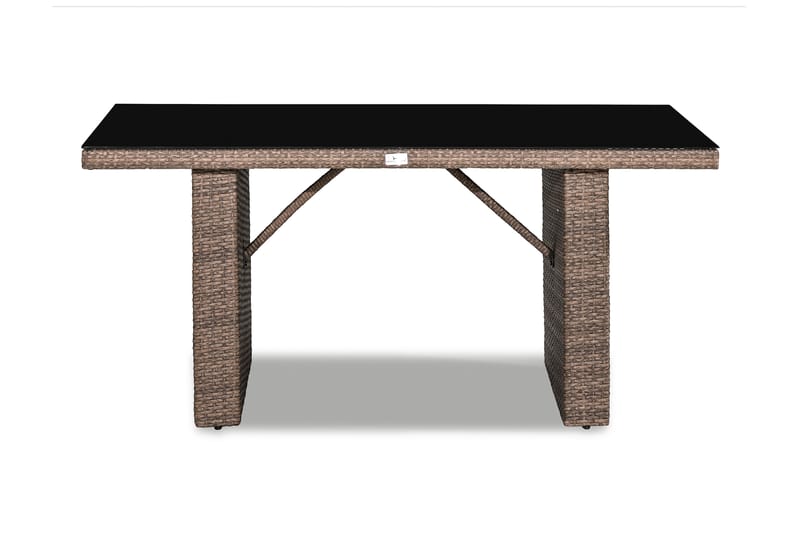 JAMES Utebord 145 cm Glas Sand - Utemöbler - Trädgårdsbord & Utebord - Matbord ute