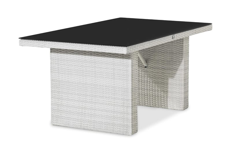 JAMES Utebord 145 cm Glas Vit - Utemöbler - Trädgårdsbord & Utebord - Matbord ute