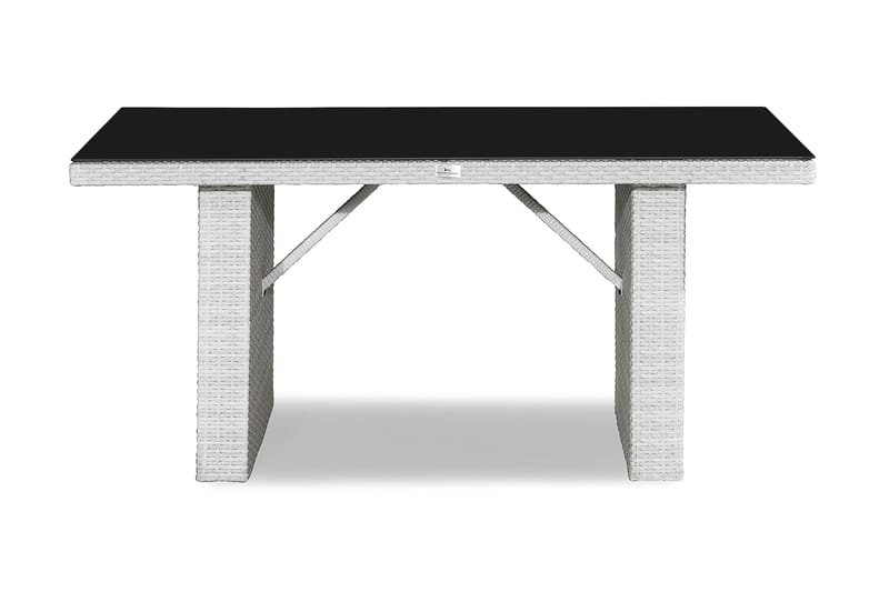 JAMES Utebord 145 cm Glas Vit - Utemöbler - Trädgårdsbord & Utebord - Matbord ute