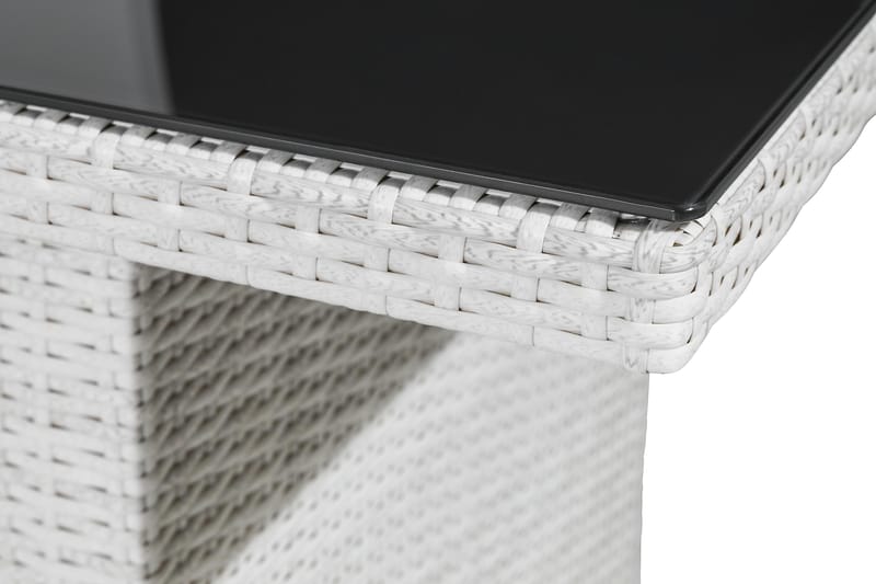JAMES Utebord 145 cm Glas Vit - Utemöbler - Trädgårdsbord & Utebord - Matbord ute