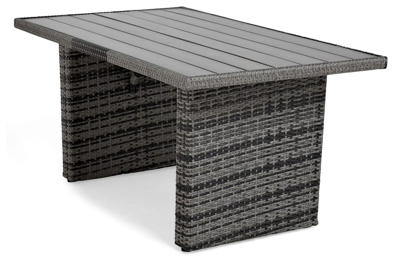 James Utebord 85x145 cm – Matbord utomhus i konstrotting med bordsskiva i Aintwood - Grå - Utemöbler - Trädgårdsbord & Utebord - Matbord ute
