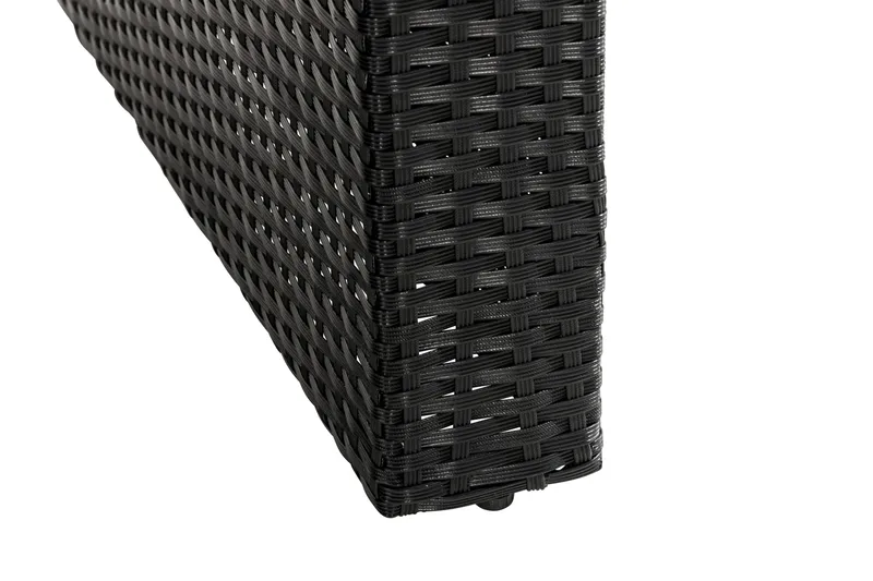 James Utebord 85x145 cm – Matbord utomhus i konstrotting med bordsskiva i Aintwood - Svart - Utemöbler - Trädgårdsbord & Utebord - Matbord ute