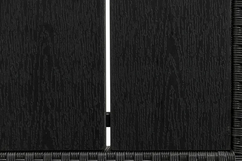James Utebord 85x145 cm – Matbord utomhus i konstrotting med bordsskiva i Aintwood - Svart - Utemöbler - Trädgårdsbord & Utebord - Matbord ute