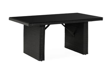 JAMES Utebord Glas Svart