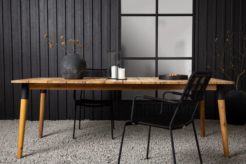 Julian Matbord Utomhus 210 cm - Svart/Brun - Utemöbler - Trädgårdsbord & Utebord - Matbord ute