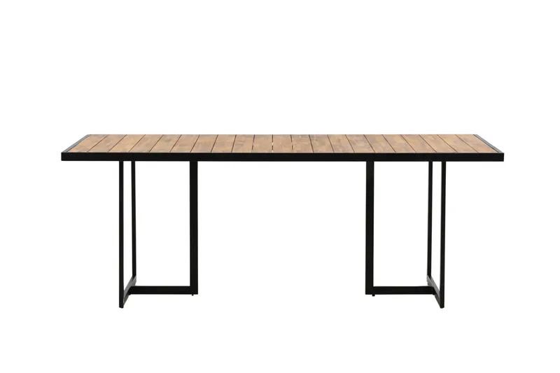 Khung Matbord Utomhus 200 cm - Svart/Brun - Utemöbler - Trädgårdsbord & Utebord - Matbord ute