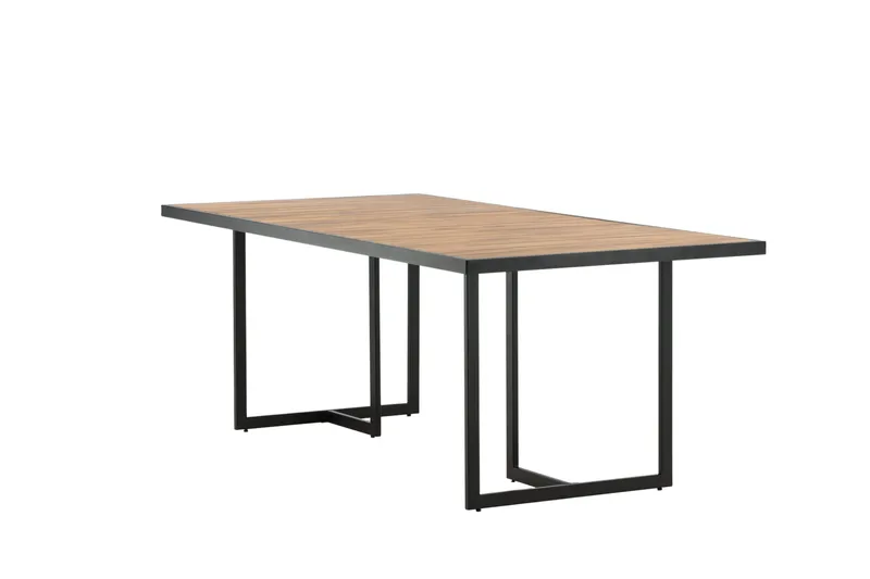 Khung Matbord Utomhus 200 cm - Svart/Brun - Utemöbler - Trädgårdsbord & Utebord - Matbord ute