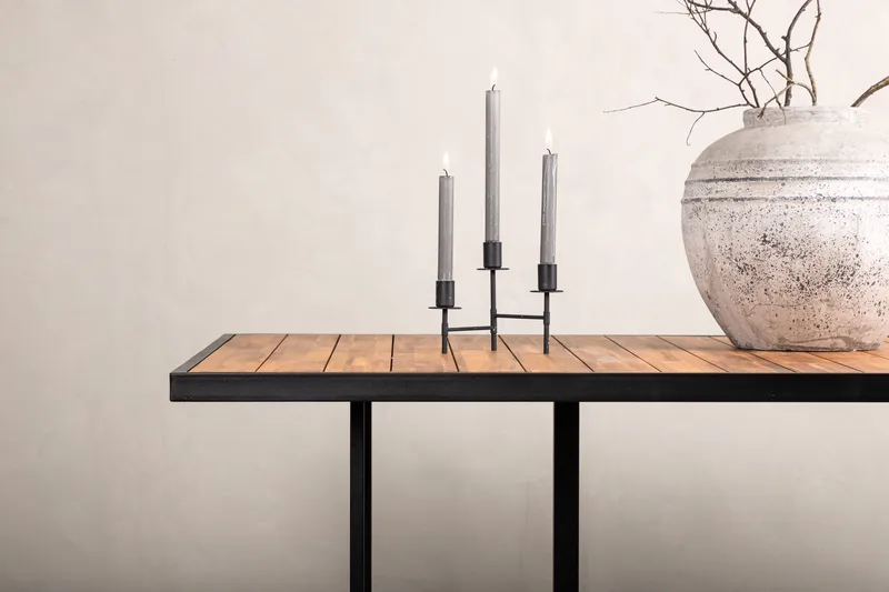 Khung Matbord Utomhus 200 cm - Svart/Brun - Utemöbler - Trädgårdsbord & Utebord - Matbord ute