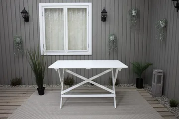 Larios Matbord Utomhus 126 cm - Vit - Utemöbler - Trädgårdsbord & Utebord - Matbord ute