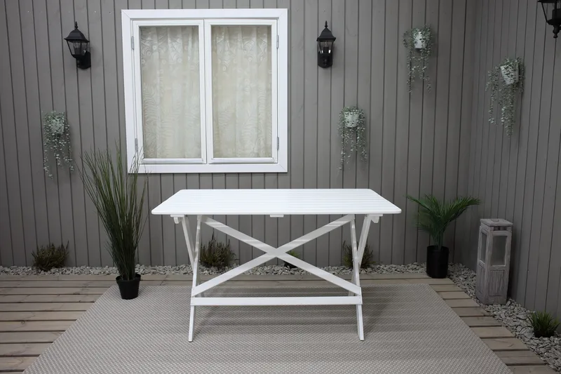 Larios Matbord Utomhus 126 cm - Vit - Utemöbler - Trädgårdsbord & Utebord - Matbord ute