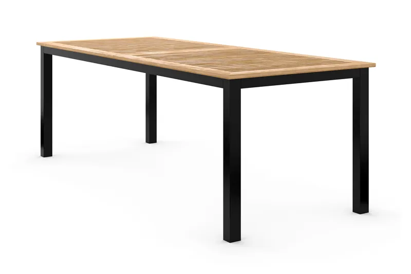 Las Vegas Förlängningsbart Matbord 220x280x100 cm - Svart / Natur - Utemöbler - Trädgårdsbord & Utebord - Matbord ute