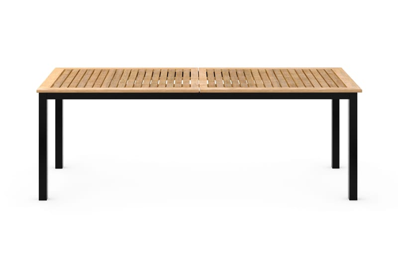 Las Vegas Förlängningsbart Matbord 220x280x100 cm, Svart / Natur