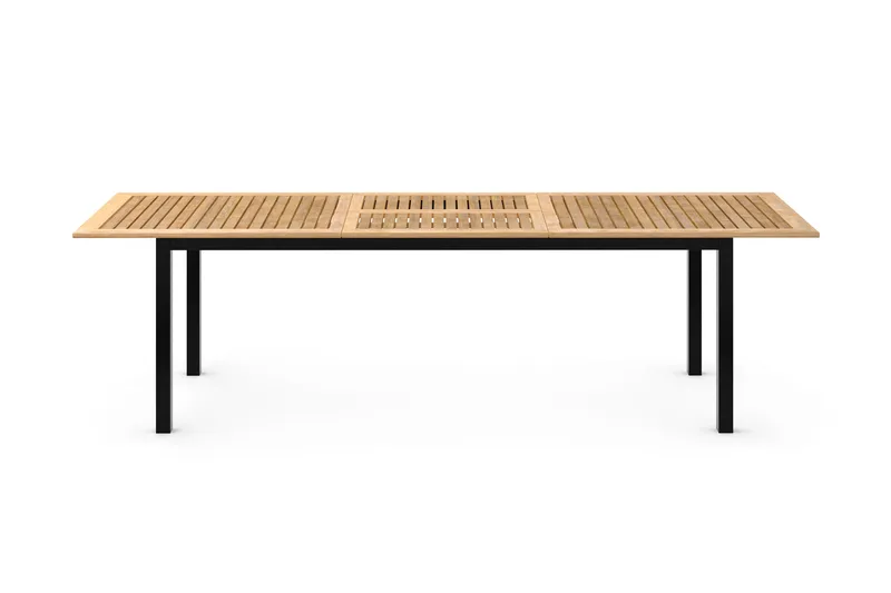 Las Vegas Förlängningsbart Matbord 220x280x100 cm - Svart / Natur - Utemöbler - Trädgårdsbord & Utebord - Matbord ute
