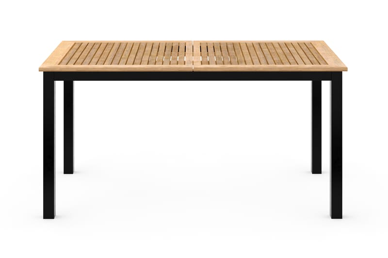 LAS VEGAS Förlängningsbart Matbord Utomhus 152-210x90 Svart/Teak - Utemöbler - Trädgårdsbord & Utebord - Matbord ute