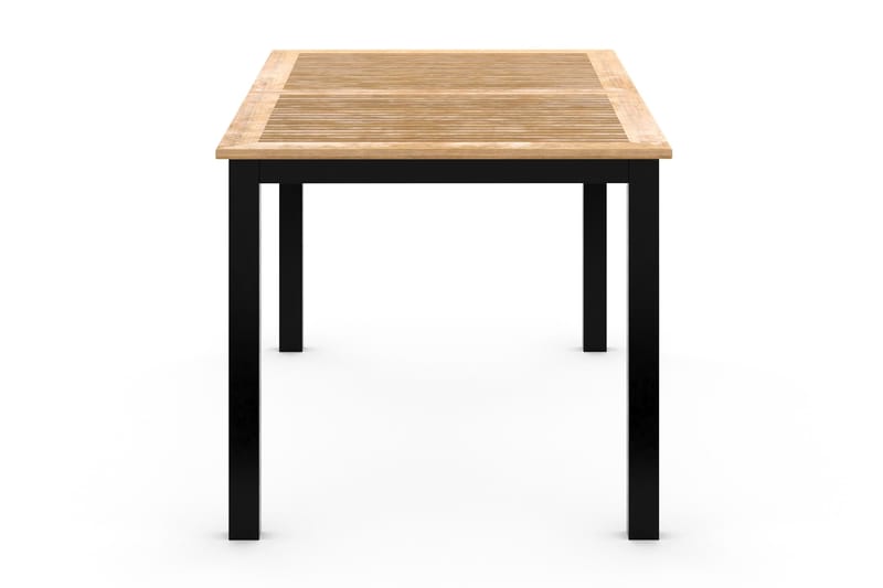 LAS VEGAS Förlängningsbart Matbord Utomhus 152-210x90 Svart/Teak - Utemöbler - Trädgårdsbord & Utebord - Matbord ute