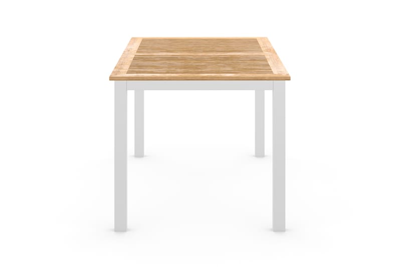 LAS VEGAS Förlängningsbart Matbord Utomhus 152-210x90 Vit/Teak - Utemöbler - Trädgårdsbord & Utebord - Matbord ute
