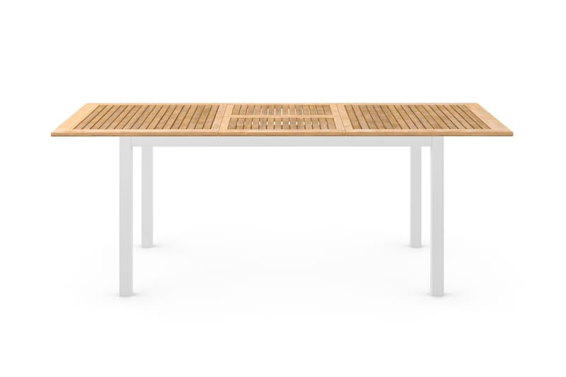 LAS VEGAS Förlängningsbart Matbord Utomhus 152-210x90 Vit/Teak